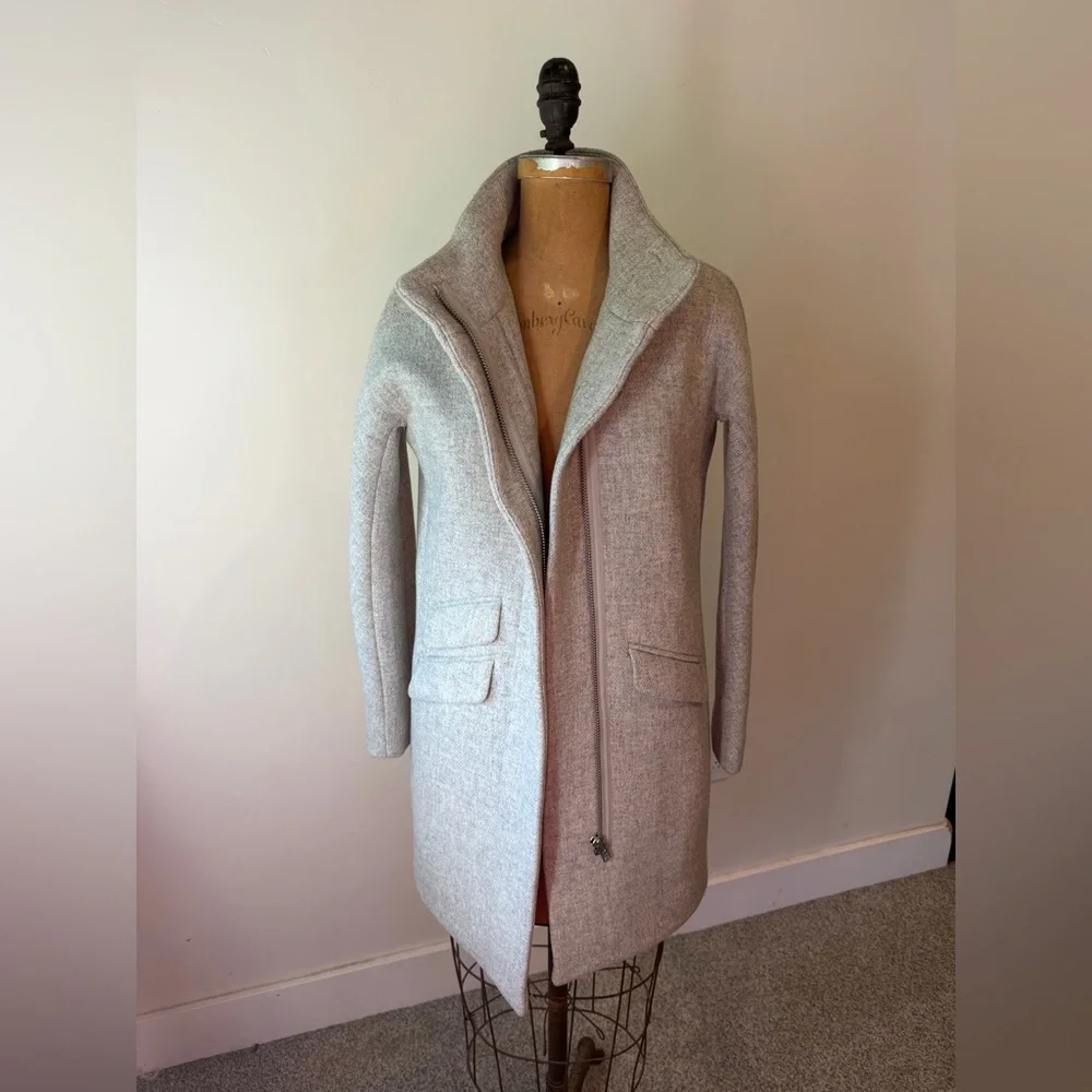 J. Crew Italian Stadium Wool Coat in Heather Dusk Grey - Picture 2 of 10